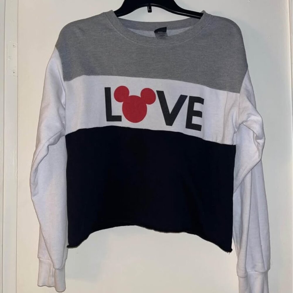 Disney Mickey Mouse Ears “Love”  Long Sleeve T-Shirt, Large